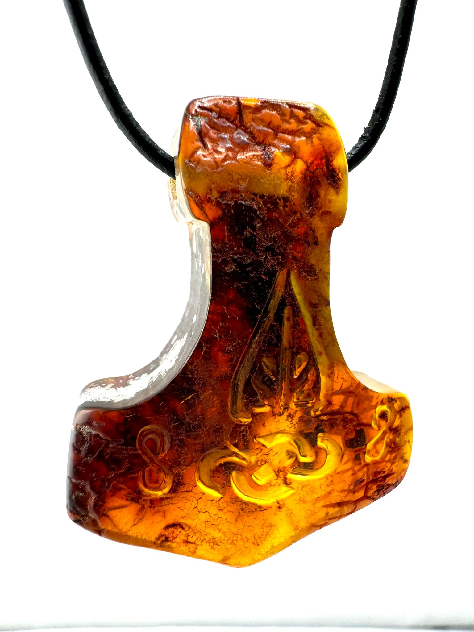 Großer Bernstein Mjölnir / Thorshammer